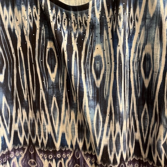 CHICO’S~ BLOUSE~BLUE~SILVER~1X - Picture 8 of 8